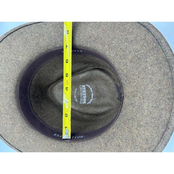 Stetson Hat Cowboy Fitted Mens X-Large Brown Wool Crushable Water Repellent USA - Picture 14 of 16